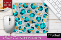 Turquoise Texture Mouse Pad Sublimation - Glitter Background Product Image 1
