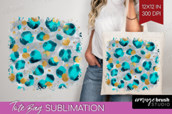 Turquoise Texture Tote Bag - Glitter Background Tote Bag PNG Product Image 1