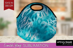Turquoise Texture Lunch Bag - Glitter Background Lunch Bug Product Image 1