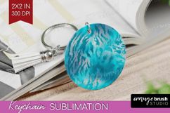 Turquoise Texture Keychain PNG - Glitter Background Keychain Product Image 1