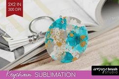Turquoise Texture Keychain PNG - Glitter Background Keychain Product Image 1