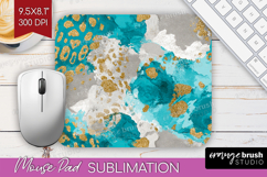 Turquoise Texture Mouse Pad Sublimation - Glitter Background Product Image 1