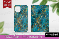 Turquoise Texture Phone Case PNG - Glitter Background Case Product Image 1