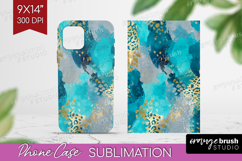 Turquoise Texture Phone Case PNG - Glitter Background Case Product Image 1