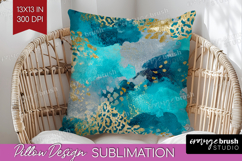 Turquoise Texture Pillow Sublimation - Glitter Background Product Image 1