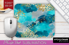 Turquoise Texture Mouse Pad Sublimation - Glitter Background Product Image 1