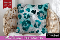 Turquoise Texture Pillow Sublimation - Glitter Background Product Image 1