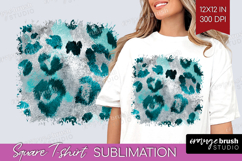 Turquoise Texture Square Tshirt Background - Glitter PNG Product Image 1