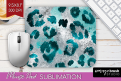 Turquoise Texture Mouse Pad Sublimation - Glitter Background Product Image 1