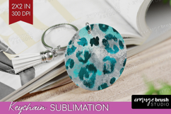 Turquoise Texture Keychain PNG - Glitter Background Keychain Product Image 1