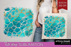 Turquoise Texture Tote Bag - Glitter Background Tote Bag PNG Product Image 1