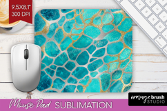 Turquoise Texture Mouse Pad Sublimation - Glitter Background Product Image 1
