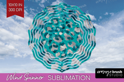 Turquoise Texture Wind Spinner Sublimation PNG - Glitter Product Image 1