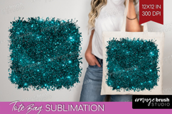 Turquoise Texture Tote Bag - Glitter Background Tote Bag PNG Product Image 1