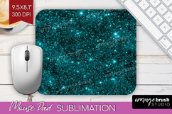 Turquoise Texture Mouse Pad Sublimation - Glitter Background Product Image 1
