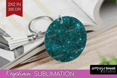 Turquoise Texture Keychain PNG - Glitter Background Keychain Product Image 1
