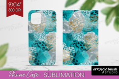 Turquoise Texture Phone Case PNG - Glitter Background Case Product Image 1