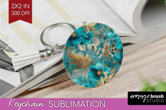 Turquoise Texture Keychain PNG - Glitter Background Keychain Product Image 1