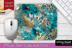 Turquoise Texture Mouse Pad Sublimation - Glitter Background Product Image 1