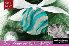 Turquoise Texture Ornament PNG - Glitter Background PNG Product Image 1