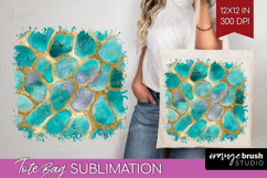 Turquoise Texture Tote Bag - Glitter Background Tote Bag PNG Product Image 1