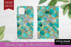 Turquoise Texture Phone Case PNG - Glitter Background Case Product Image 1
