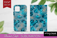 Turquoise Texture Phone Case PNG - Glitter Background Case Product Image 1