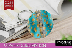 Turquoise Texture Keychain PNG - Glitter Background Keychain Product Image 1