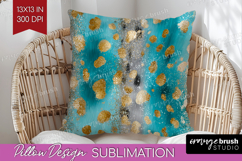 Turquoise Texture Pillow Sublimation - Glitter Background Product Image 1