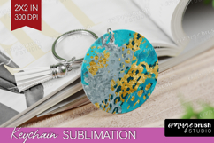 Turquoise Texture Keychain PNG - Glitter Background Keychain Product Image 1