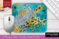 Turquoise Texture Mouse Pad Sublimation - Glitter Background Product Image 1