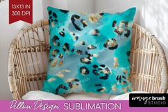 Turquoise Texture Pillow Sublimation - Glitter Background Product Image 1