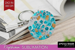 Turquoise Texture Keychain PNG - Glitter Background Keychain Product Image 1