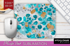 Turquoise Texture Mouse Pad Sublimation - Glitter Background Product Image 1