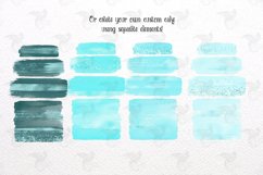 Turquoise Watercolor Cakes Clipart Product Image 3