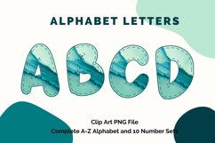 Watercolor Alphabet Letters Sublimation Digital Clipart Product Image 1
