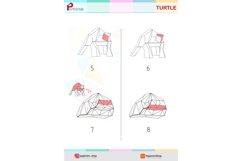 Turtle 3d papercraft, spring fun activities, turtle puzzle Product Image 2