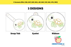 Turtle ITH Snaptab Keyfob Design Product Image 2