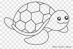 Ocean marine turtle reptile hard shell PNG animal clipart Product Image 1