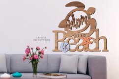 Turtle Sign SVG Laser Cut Files | Beach SVG | Welcome Sign Product Image 2