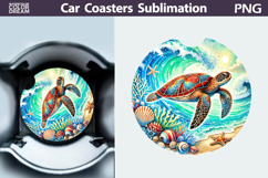 Sea Turtle Car Coaster | Sea Ocean Car Coaster Product Image 1