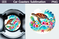 Sea Turtle Car Coaster | Sea Ocean Car Coaster Product Image 1