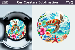 Sea Turtle Car Coaster | Sea Ocean Car Coaster Product Image 1