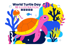 10 World Turtle Day Illustration Product Image 1