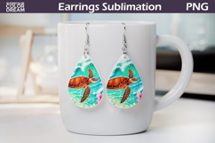Sea Turtle Teardrop Earrings | Summer Sea Ocean Earrings Product Image 1