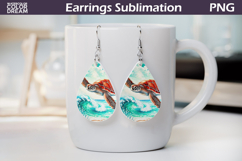 Sea Turtle Teardrop Earrings | Summer Sea Ocean Earrings Product Image 1