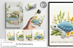 Digital Paper Turtle Embroidery Product Image 1