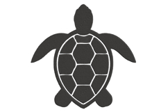Turtle Embroidery Design Product Image 1