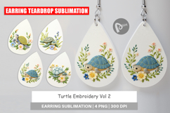 Earring Turtle Embroidery Product Image 1