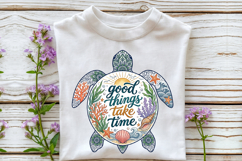 Turtle Good Things Take Time PNG Product Image 2